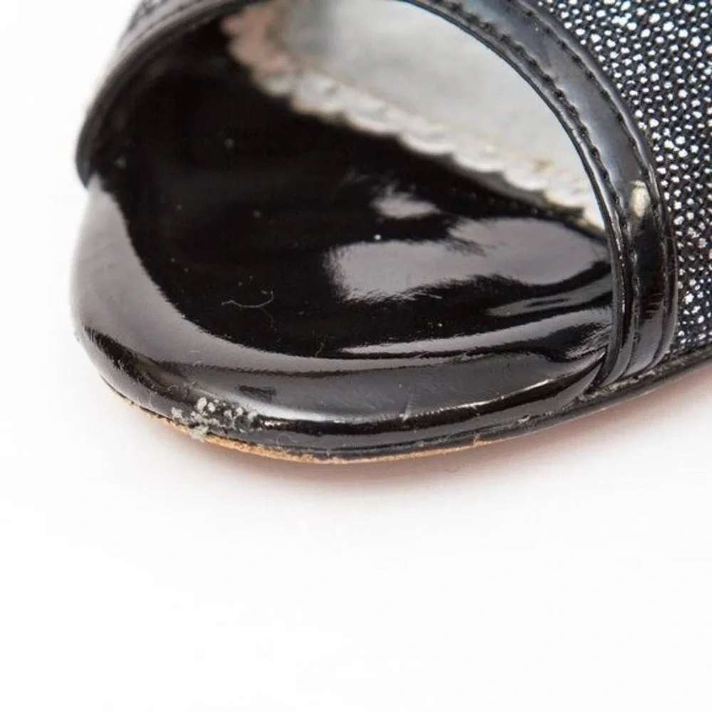 White House Black Market Black &‎ Silver Shoes 8.5